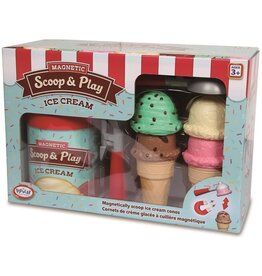 POPULAR PLAYTHINGS Magnetic Scoop & Play Ice Cream Set 3+