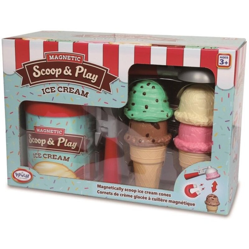 POPULAR PLAYTHINGS Magnetic Scoop & Play Ice Cream Set