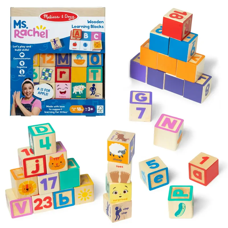 MELISSA & DOUG Ms Rachel Learning Blocks & Cards