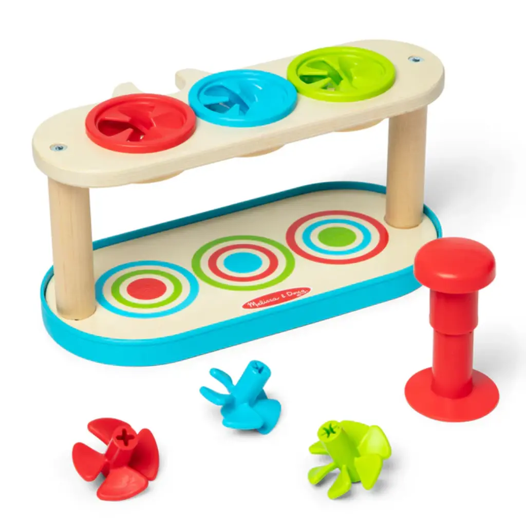 MELISSA & DOUG Match & Push Spinning Tops