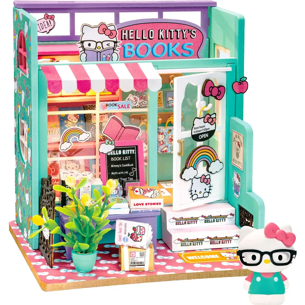 HANDS CRAFT Hello Kitty's Bookstore - DIY Miniature Bookstore Kit