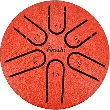 3" Steel Tongue Drum Red