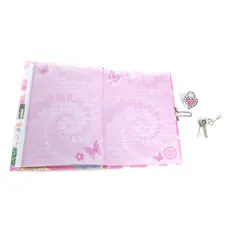 HOT FOCUS Groovy Flower Diary w/ Lock & Keys