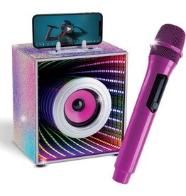 WIRELESS EXPRESS Infinity Speaker Karaoke Set Purple