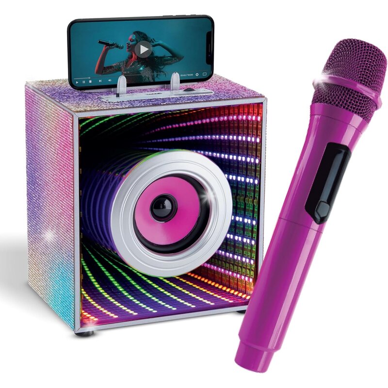WIRELESS EXPRESS Infinity Speaker Karaoke Set Purple