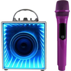 WIRELESS EXPRESS Infinity Speaker Karaoke Set Purple