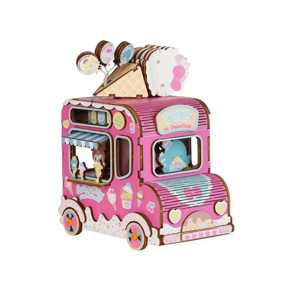 HANDS CRAFT Hello Kitty Ice-Cream Truck DIY Music Box Kit