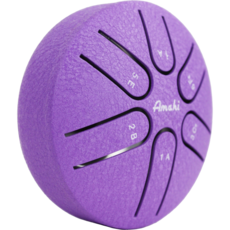AMAHI UKULELES 3" Steel Tongue Drum Purple