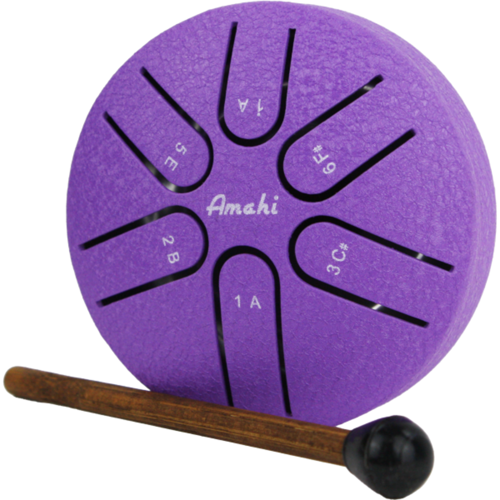AMAHI UKULELES 3" Steel Tongue Drum Purple