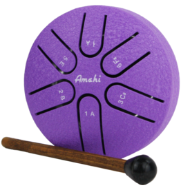 AMAHI UKULELES 3" Steel Tongue Drum Purple