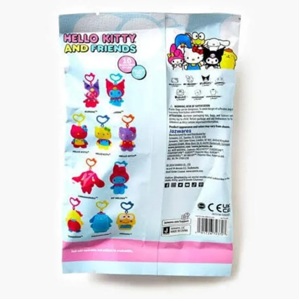 UCC DISTRIBUTING 3" Hello Kitty and Friends Blacklight Blind Plush