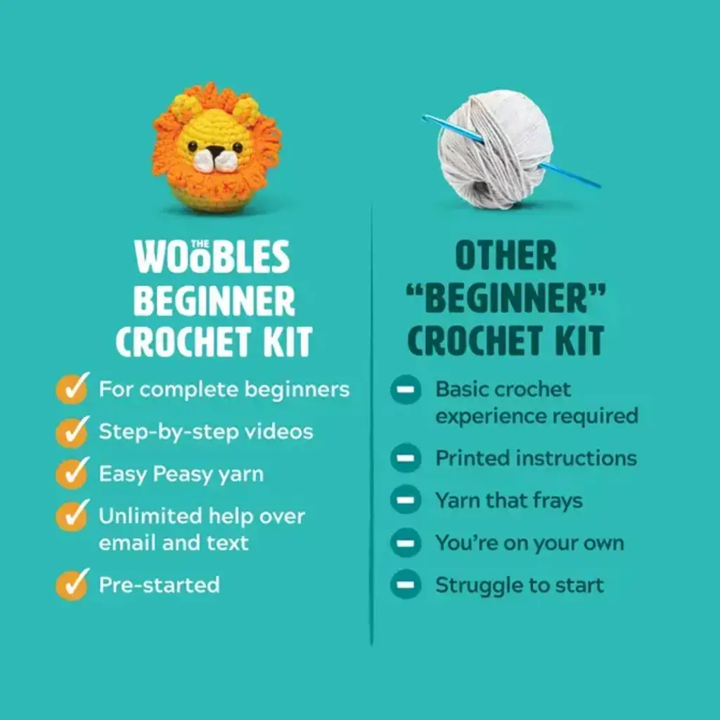 The Woobles Pierre the Penguin Beginner Crochet Kit