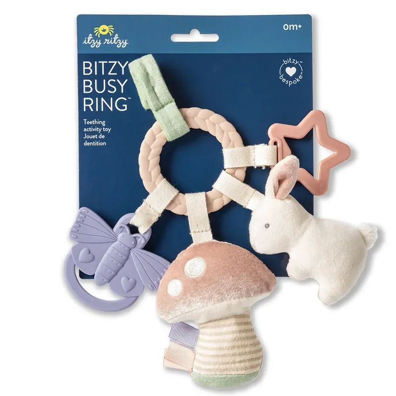 ITZY RITZY Bunny Bitzy Busy Ring Teething Activity Toy