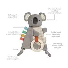 ITZY RITZY Koala Bitzy Crinkle Sensory Toy w/ Teether