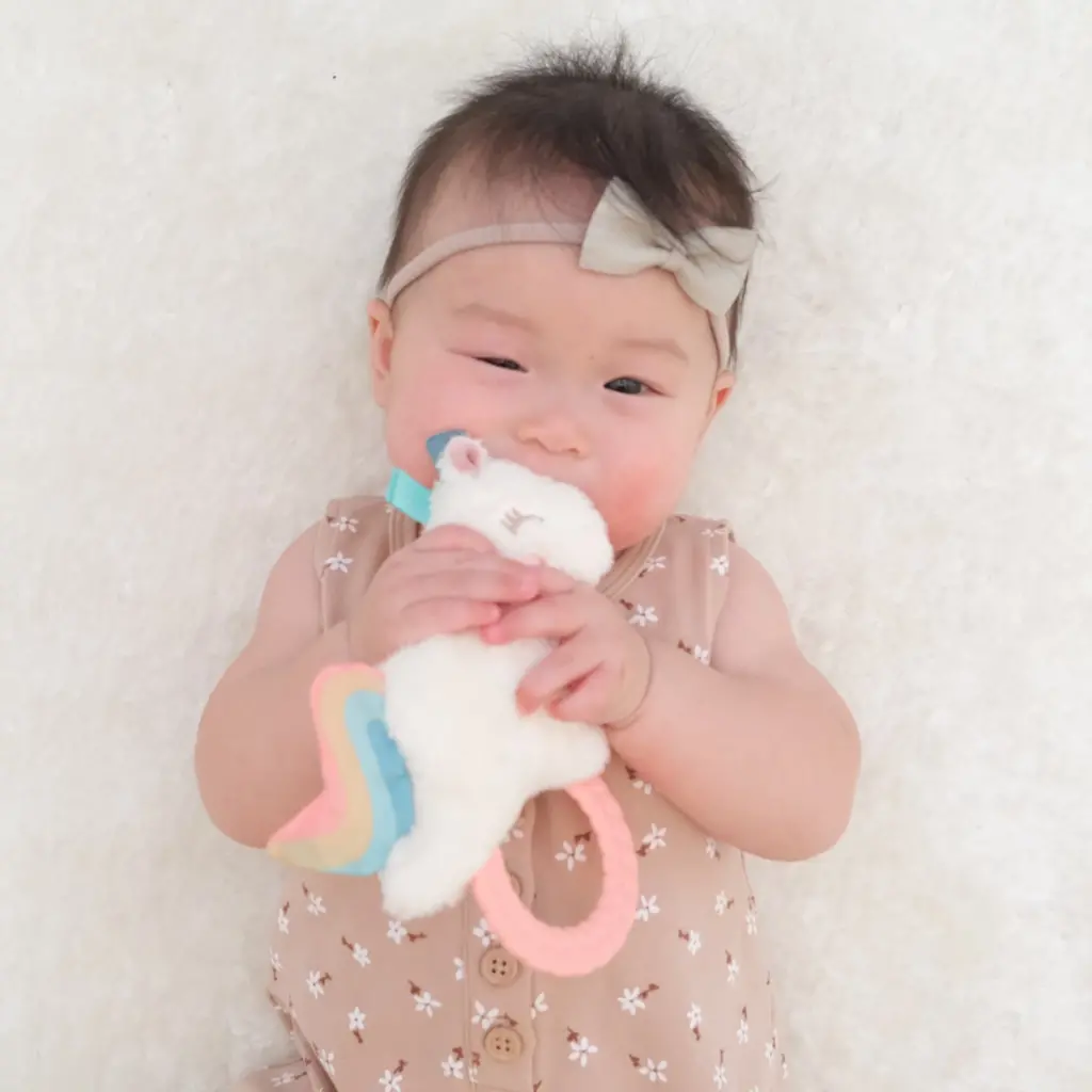 ITZY RITZY Unicorn Ritzy Rattle Pal™ Plush Rattle Pal w/ Teether