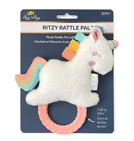 ITZY RITZY Unicorn Ritzy Rattle Pal™ Plush Rattle Pal w/ Teether