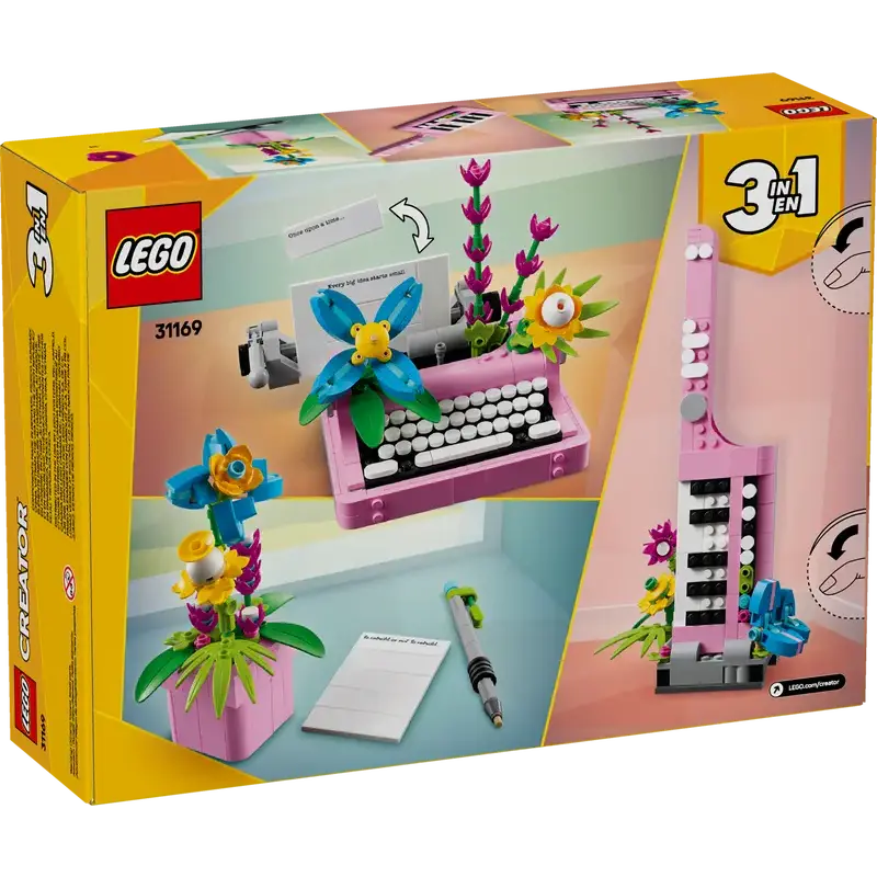 TOYHOUSE LEGO CREATOR Typewriter with Flowers