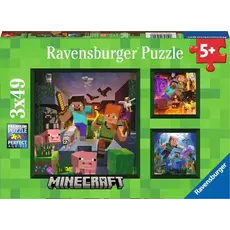 RAVENSBURGER Minecraft Biomes 3x49pc Puzzles