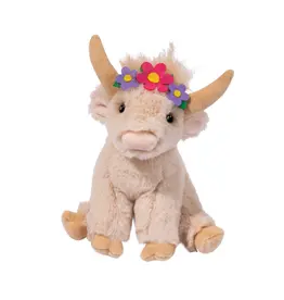 DOUGLAS CUDDLE TOYS Laddie Highland Cow Mini Soft w/ Flower Crown