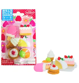 BC USA Iwako Cake Eraser Blister Pack