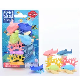 BC USA Iwako Aquarium Erasers Blister Pack