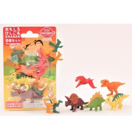 BC USA Iwako Dinosaur Erasers Blister pack