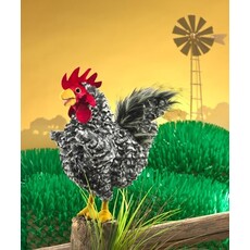 FOLKMANIS Barred Rock Rooster Puppet