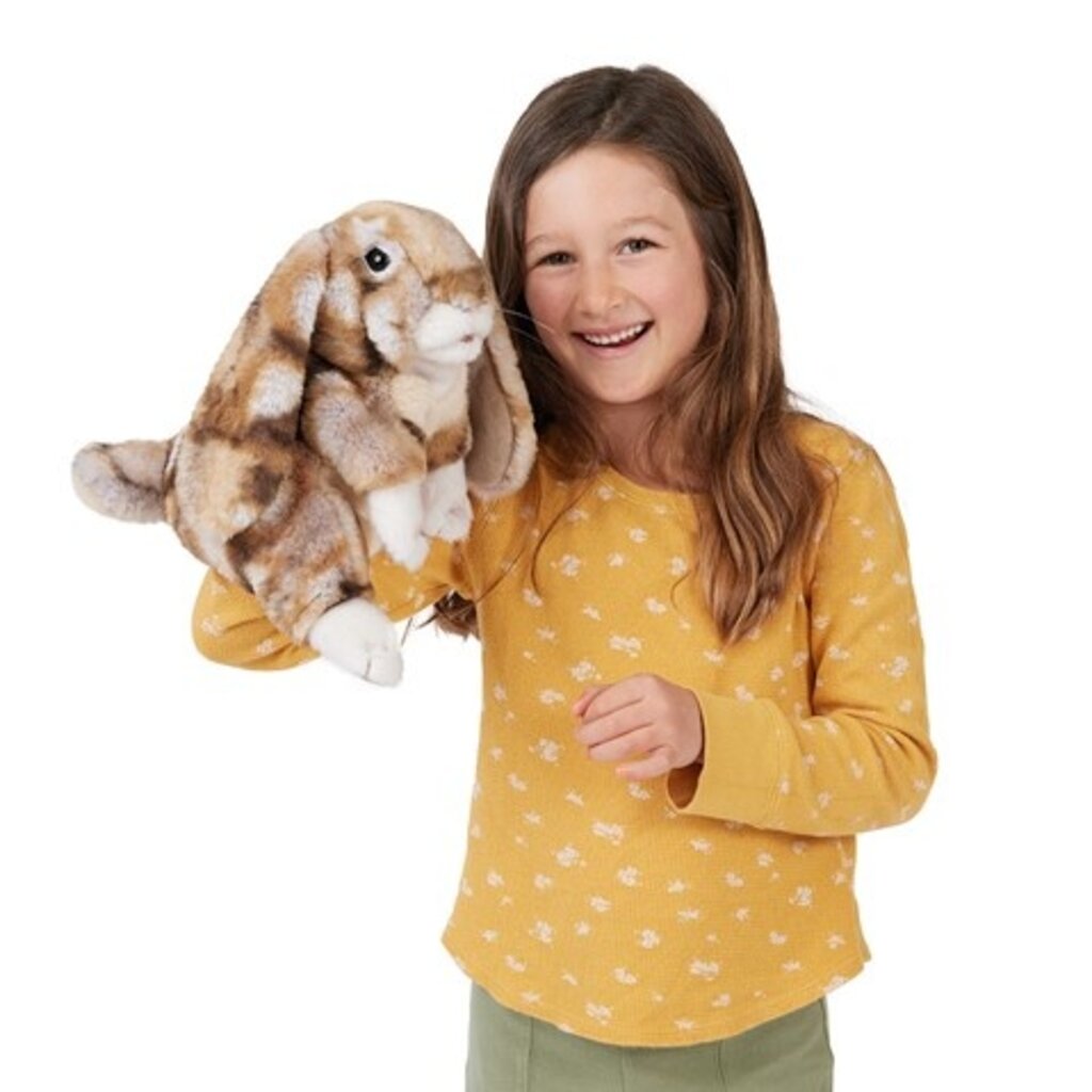 FOLKMANIS Silky Bunny Rabbit Puppet