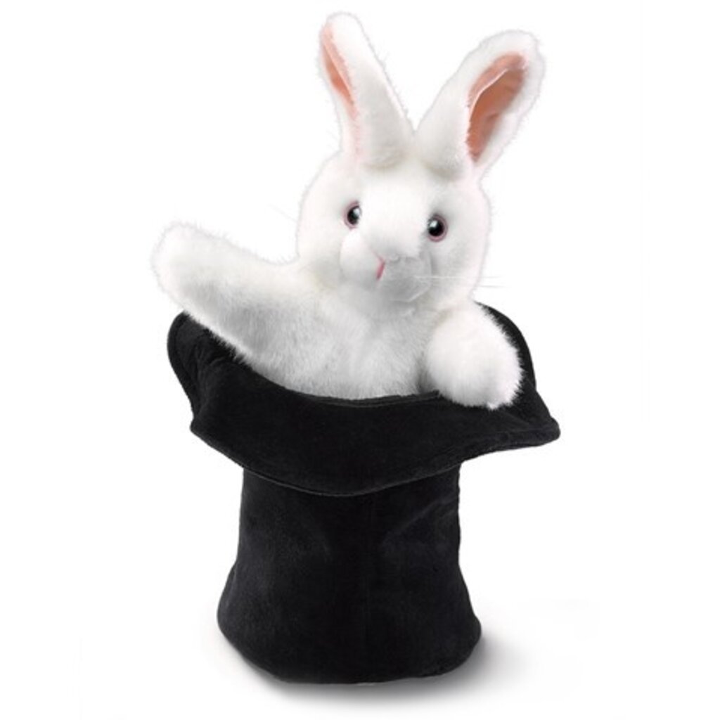 FOLKMANIS Rabbit in Hat Puppet