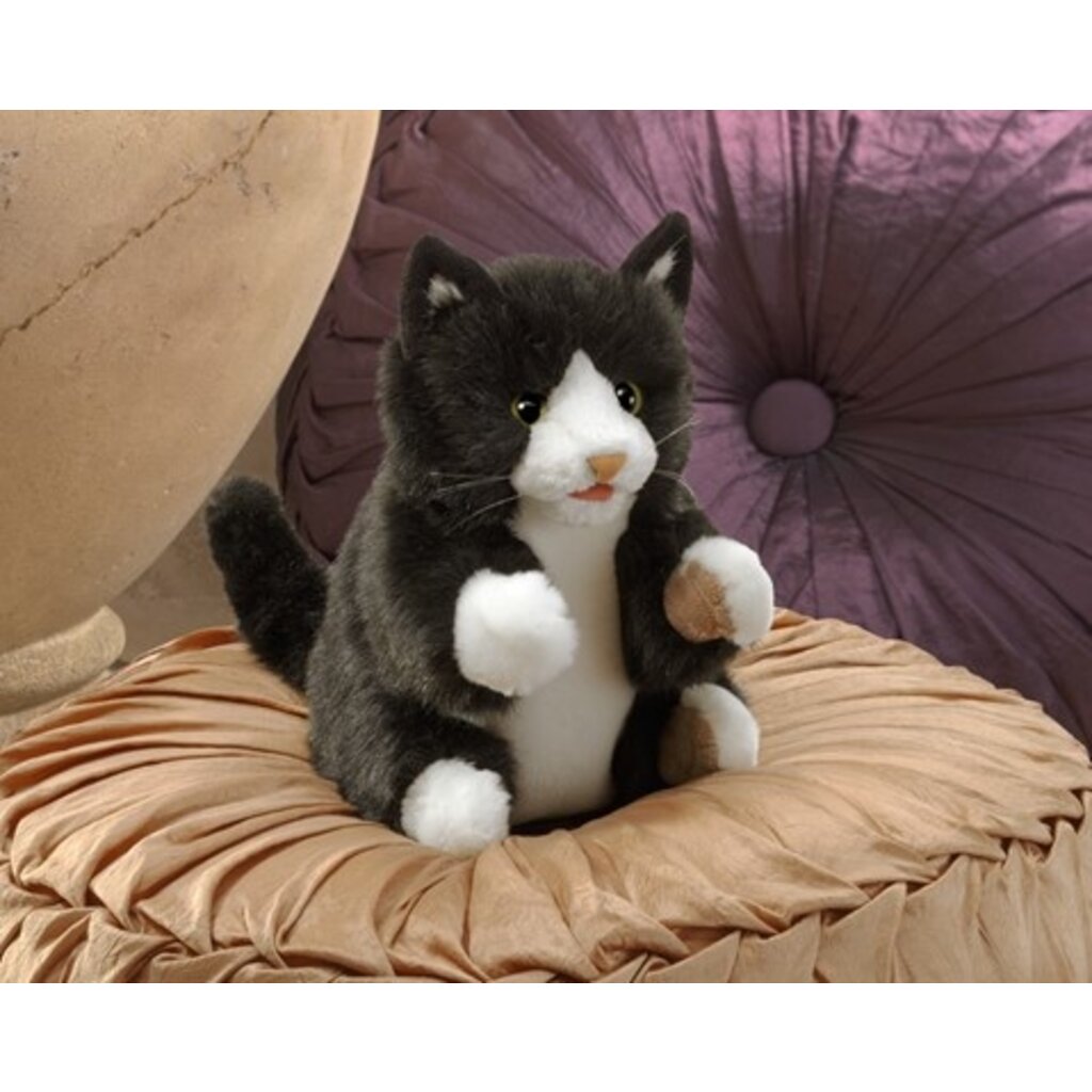 FOLKMANIS Tuxedo Kitten Puppet
