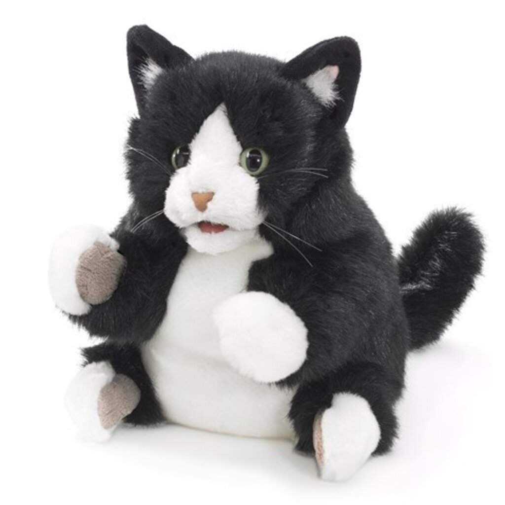 FOLKMANIS Tuxedo Kitten Puppet
