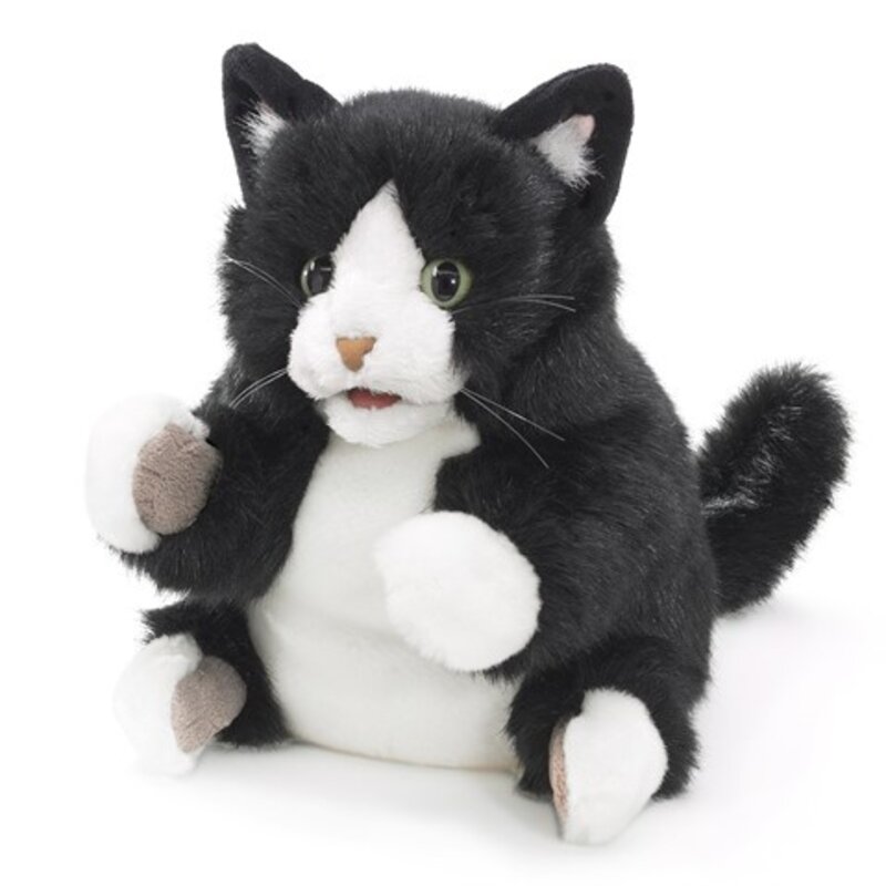 FOLKMANIS Tuxedo Kitten Puppet