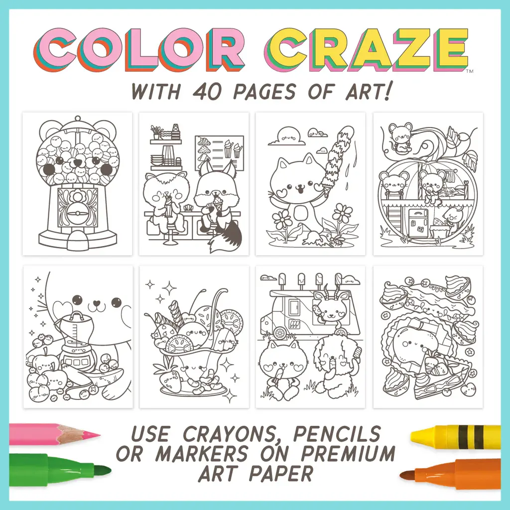 BRIGHT STRIPES Color Craze-Cutie Critter Cafe