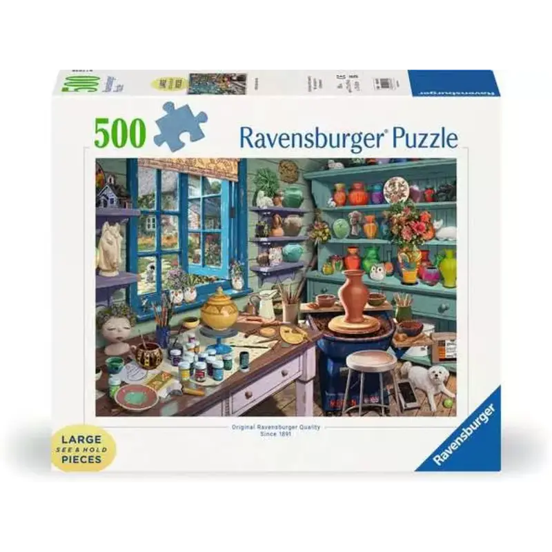 RAVENSBURGER Pottery Studio Sanctuary 500 PC LF Format Adult Puzzle