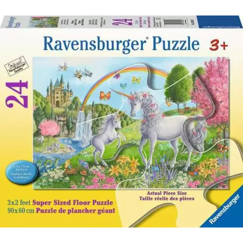 RAVENSBURGER Prancing Unicorns 24 Pc Floor Puzzle