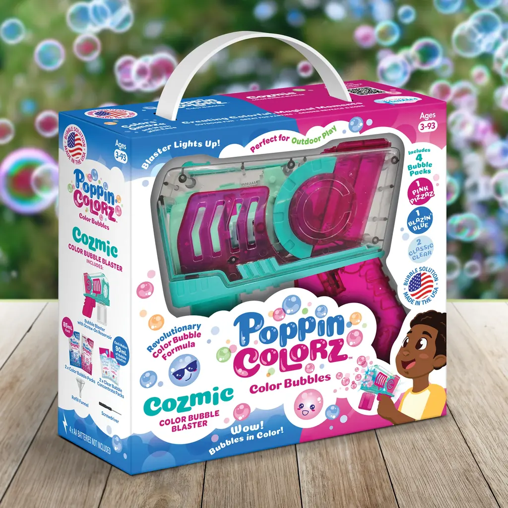 SOUTH BEACH BUBBLES PoppinColorz Cozmic Color Bubble Blaster