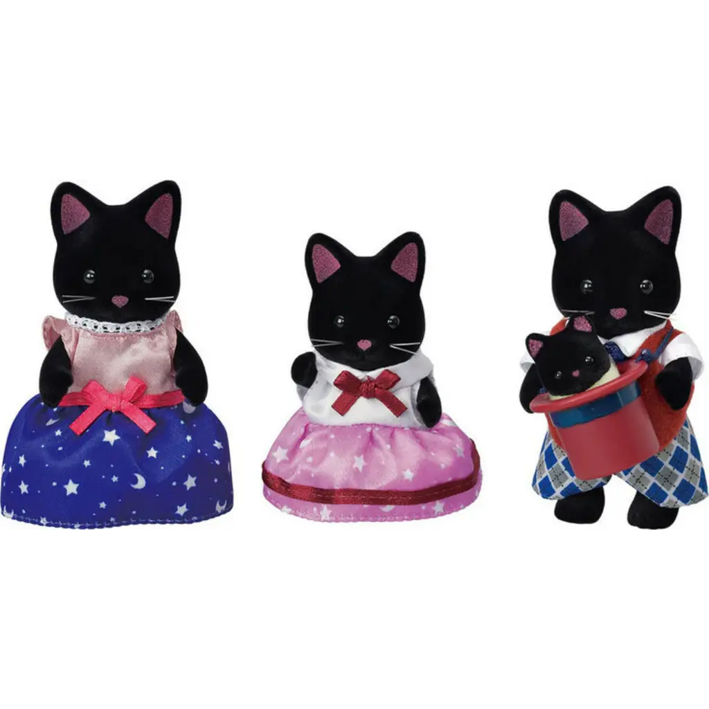EPOCH EVERLASTING PLAY CC Midnight Cat Family
