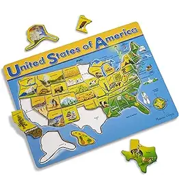 MELISSA & DOUG USA Map Wooden Puzzle 45 pcs