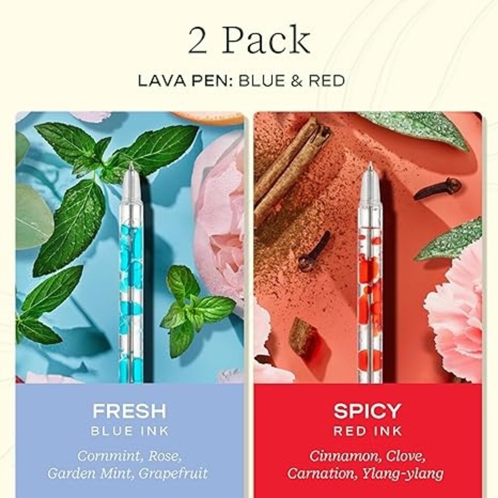 LIFELINES Scented Lava Pens Set of 2 Blue/Red