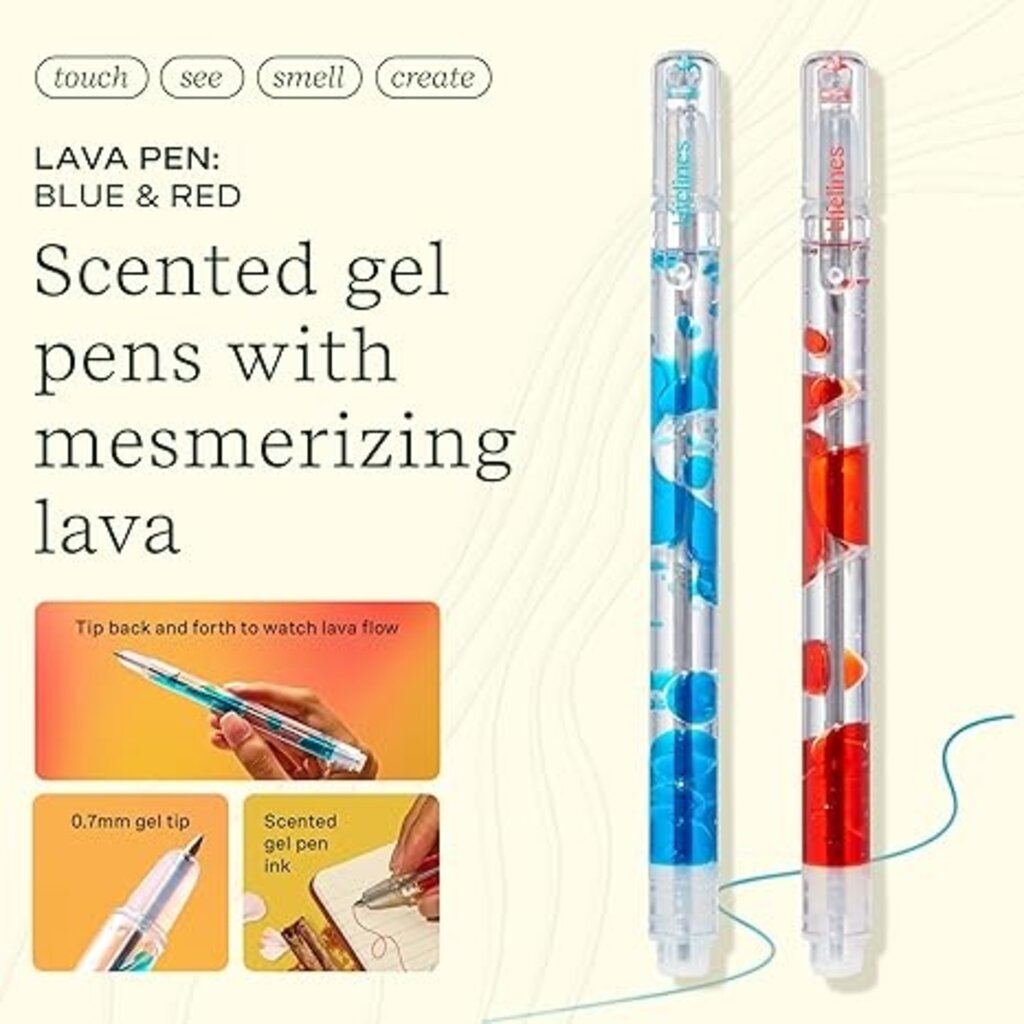 LIFELINES Scented Lava Pens Set of 2 Blue/Red