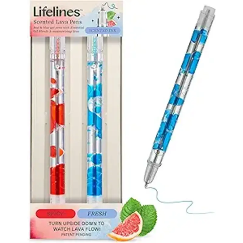 LIFELINES Scented Lava Pens Set of 2 Blue/Red