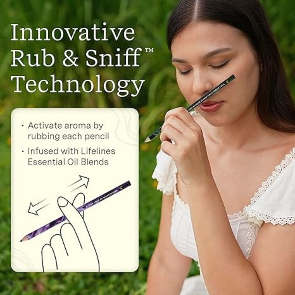 LIFELINES Rub & Sniff Scented Colored Pencils 10 Pack