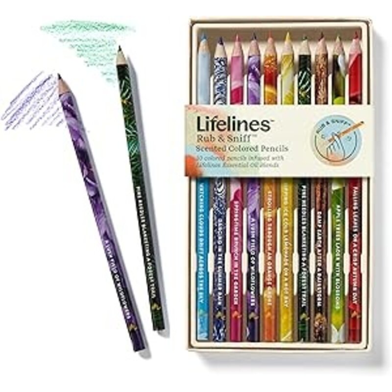 LIFELINES Rub & Sniff Scented Colored Pencils 10 Pack