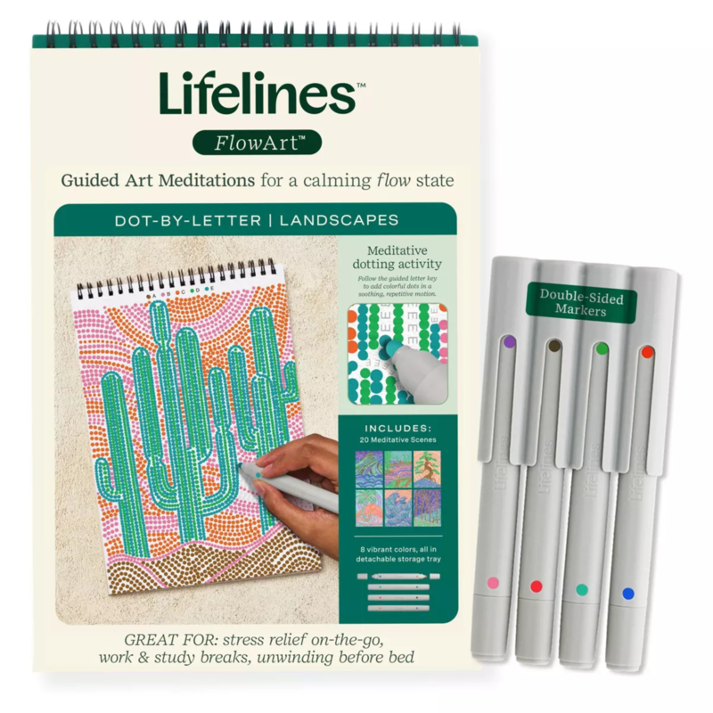 LIFELINES FlowArt Dot-By-Letter Landscapes