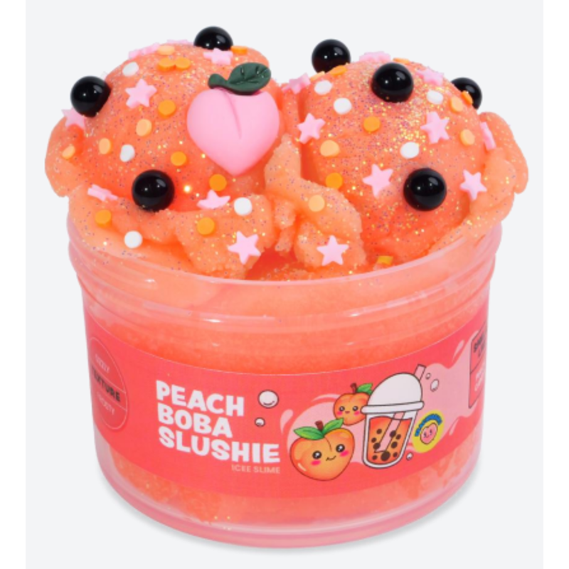 PEACHYBBIES Peach Boba Slushie Slime