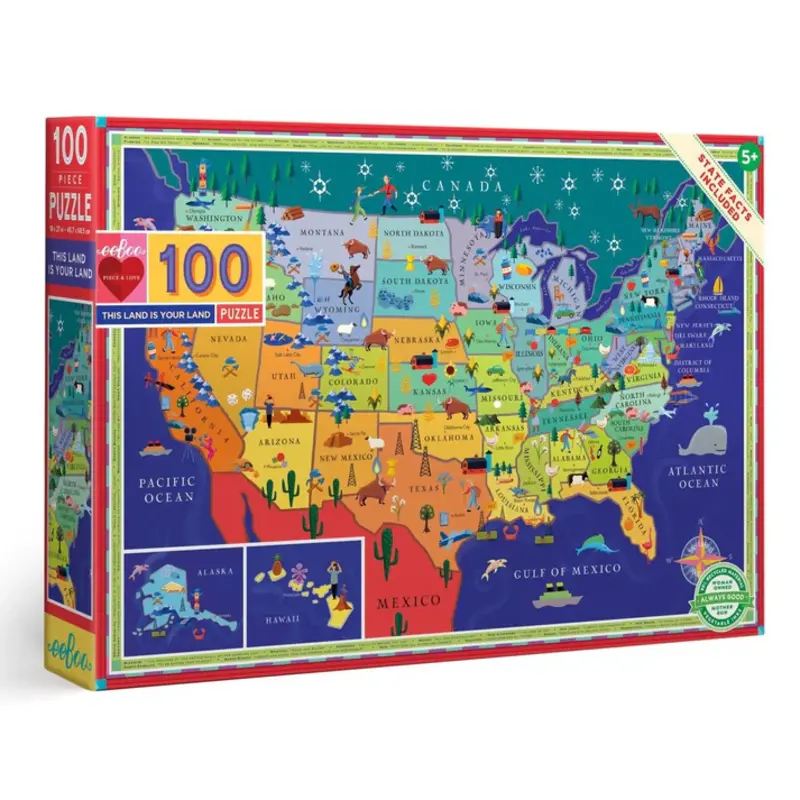 EEBOO 100 pc This Land Is Your Land