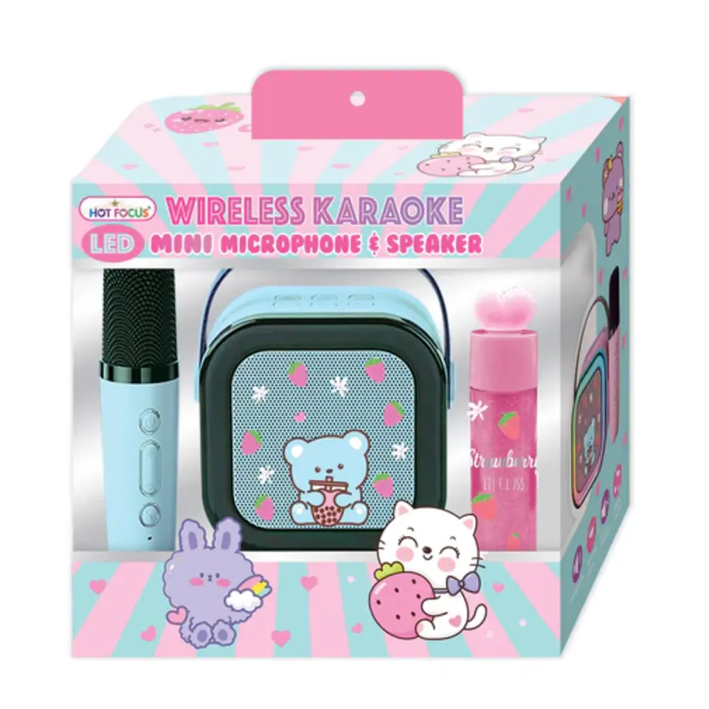 HOT FOCUS LED Wireless Karaoke Mini Microphone & Speaker - Critters