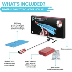 POWERUP TOYS Powerup 2.0 Paper Airplane Conversion Kit - Blue