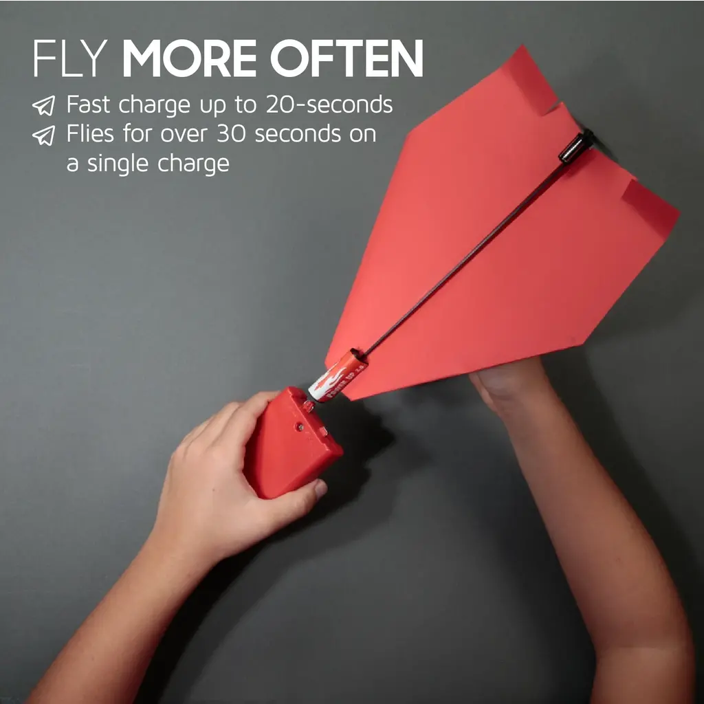 POWERUP TOYS Powerup 2.0 Paper Airplane Conversion Kit - Red