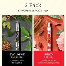 LIFELINES Scented Lava Pens Set of 2 Black/Red
